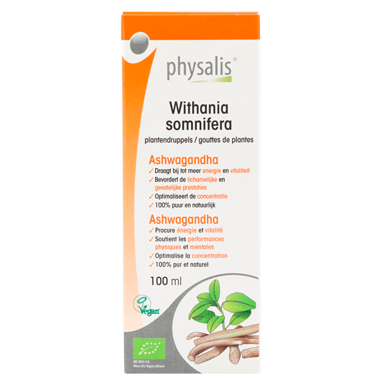 Physalis Withania Somnifera Bio Plantendruppels - 100 ml