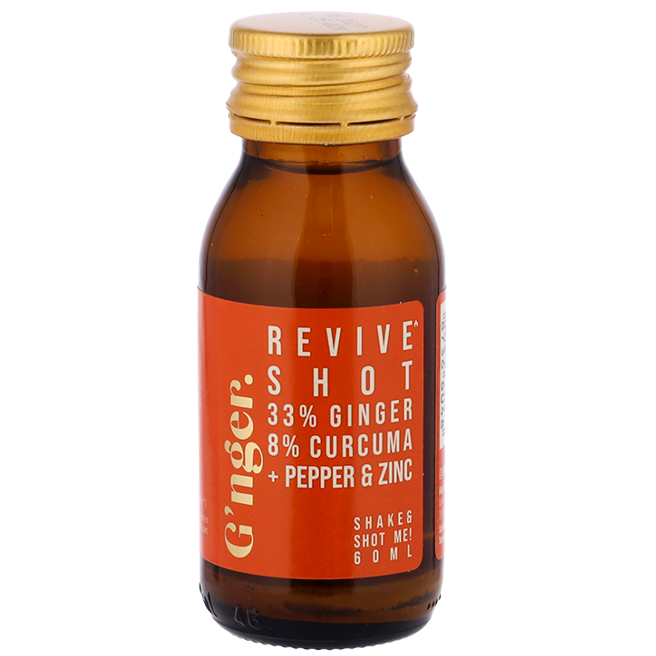 G’nger Revive Shot 33% Gembersap 8% Kurkuma + Peper & Zink - 60ml
