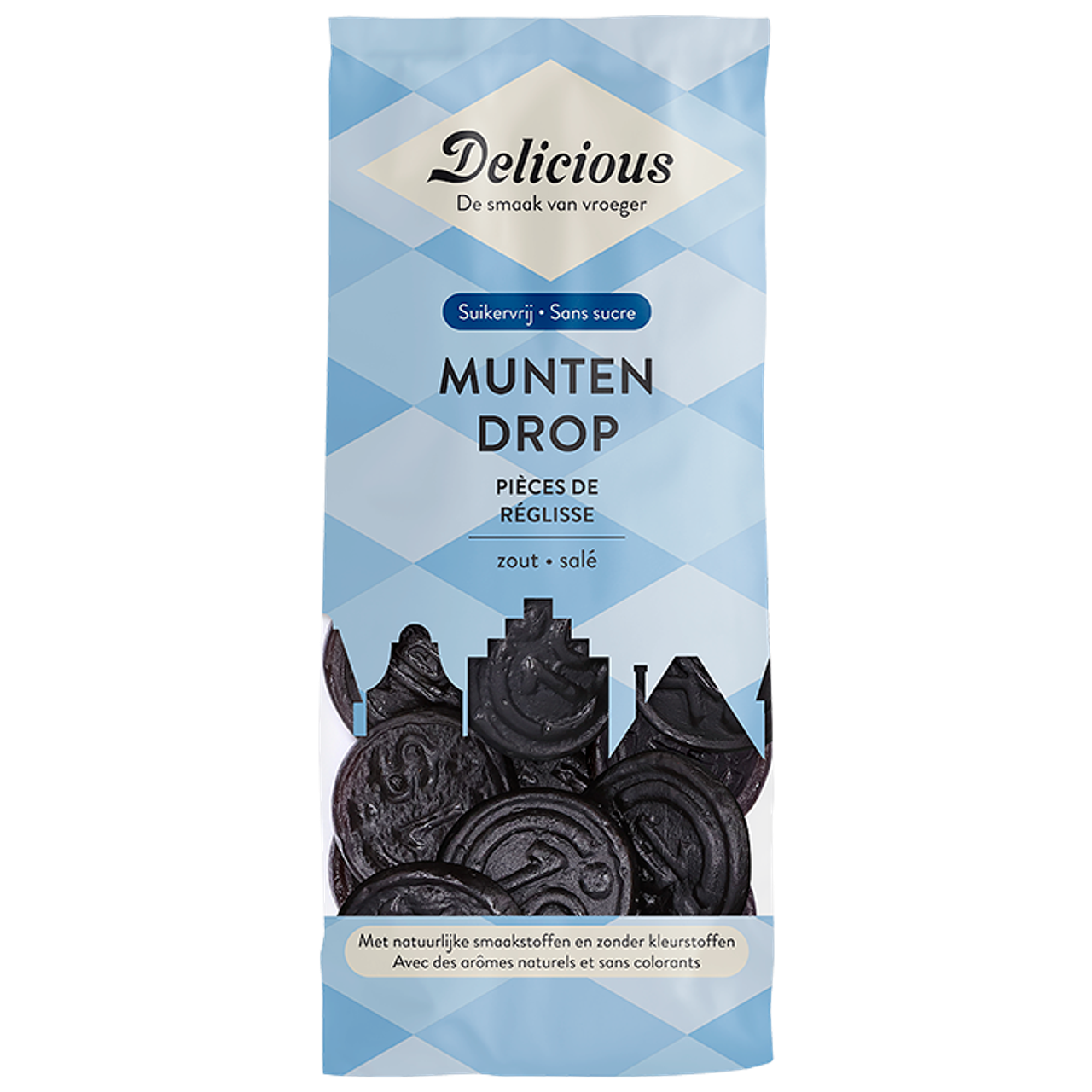Delicious Suikervrije Muntendrop - 130g