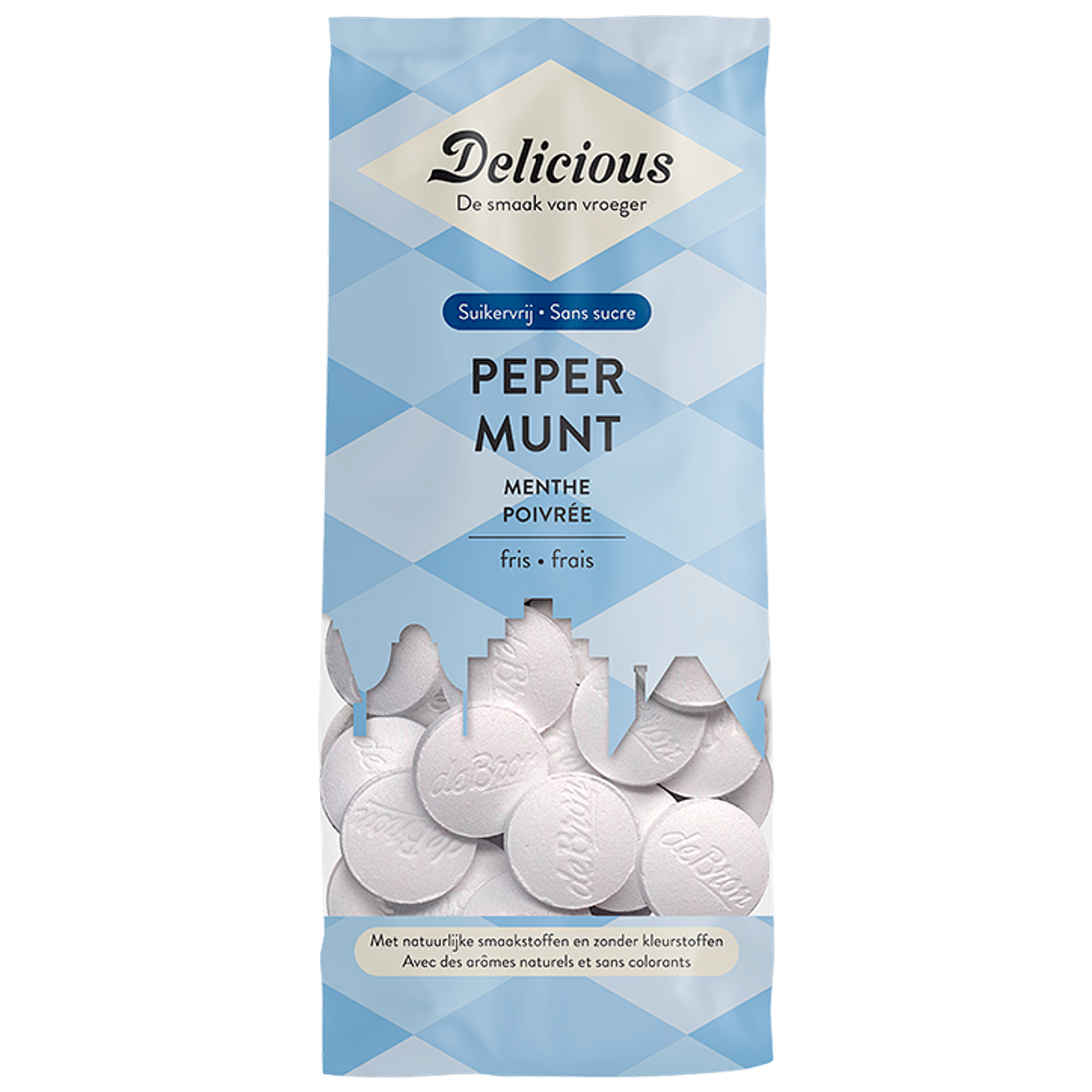 Delicious Pepermunt Suikervrij - 130g