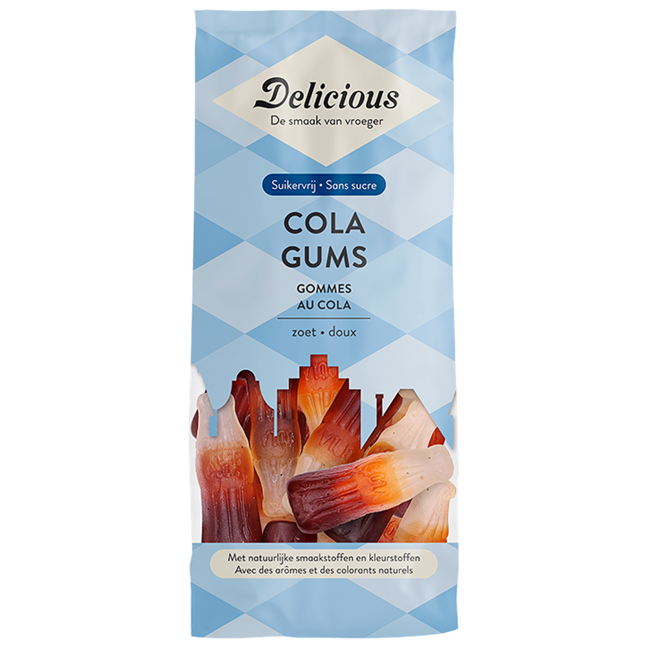 Delicious Suikervrije Cola Gums - 130g