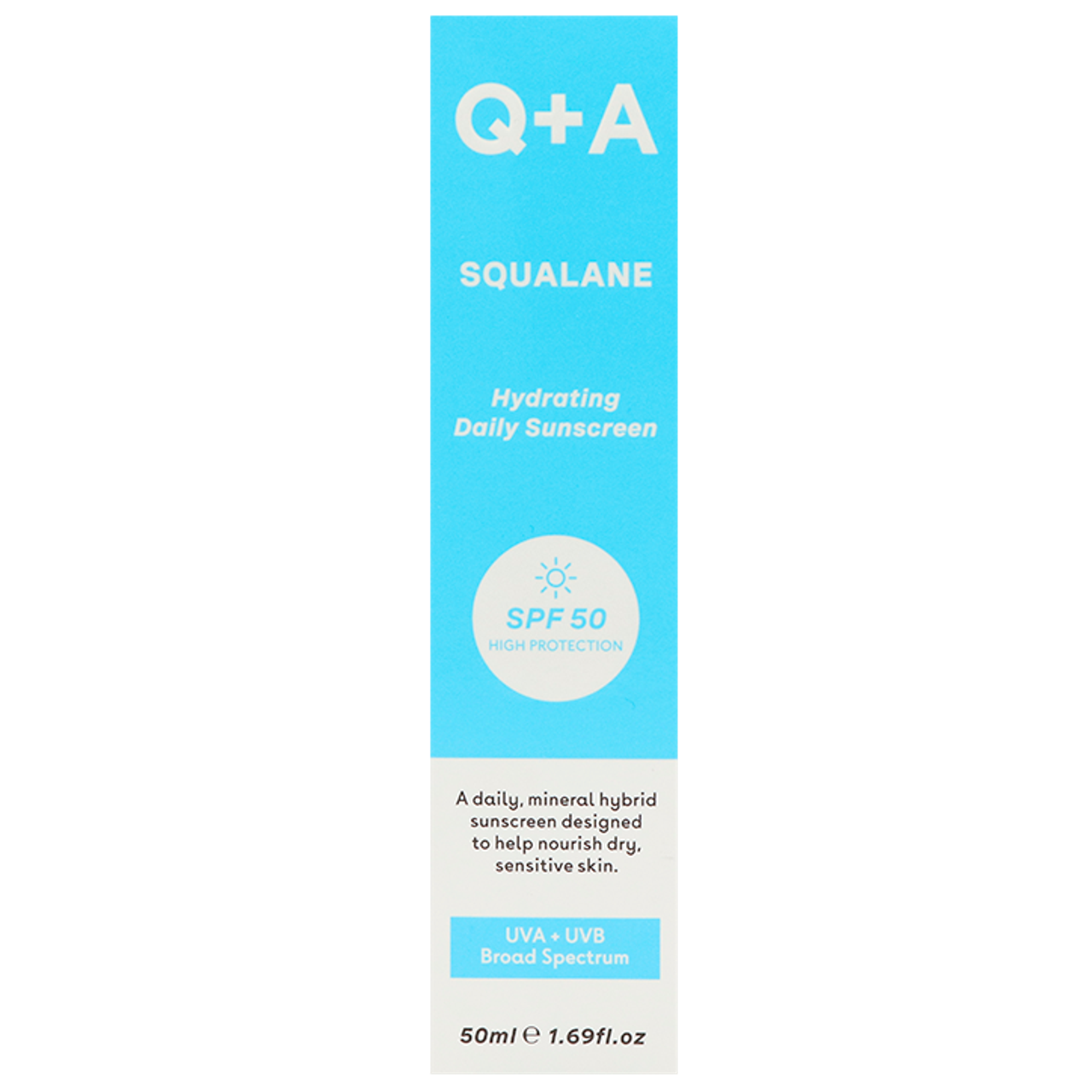 Q+A Squalane Hydrating Facial Sunscreen SPF50 - 50ml