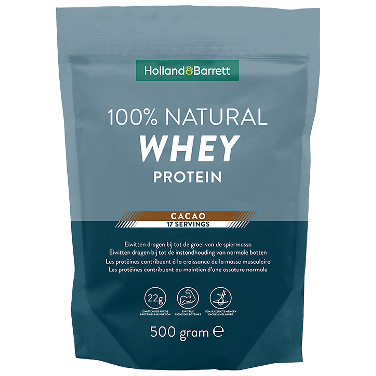 Holland & Barrett 100% Natural Whey Protein Cacao - 500g