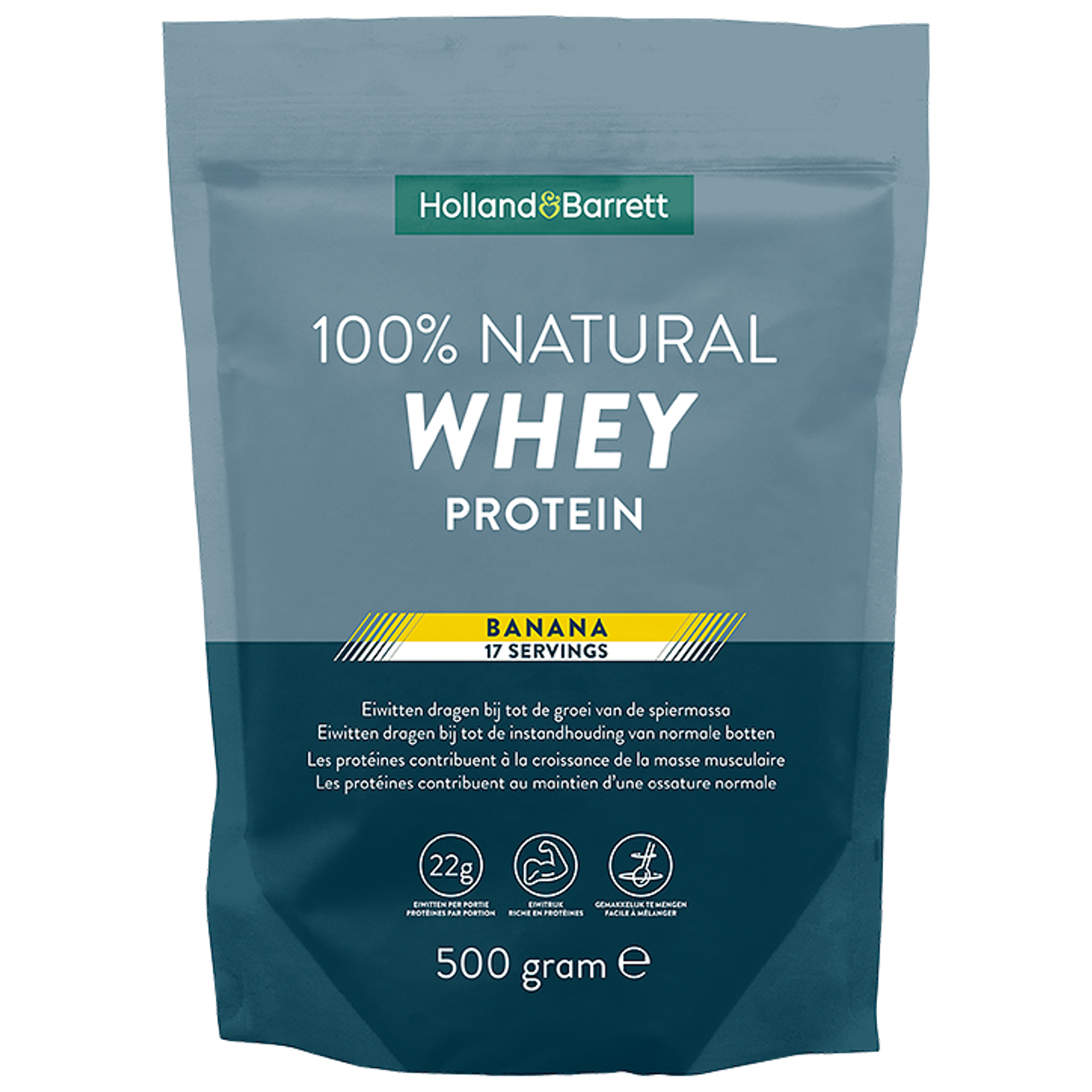 Holland & Barrett 100% Natural Whey Protein Banana - 500g