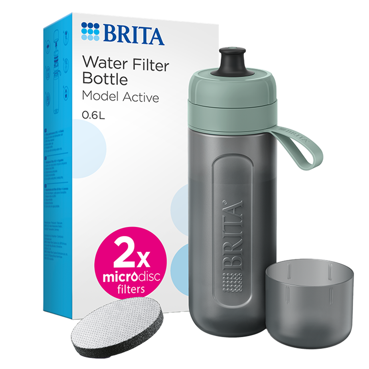 Brita Waterfilterfles Active Donkergroen incl. 2 filters - 600ml