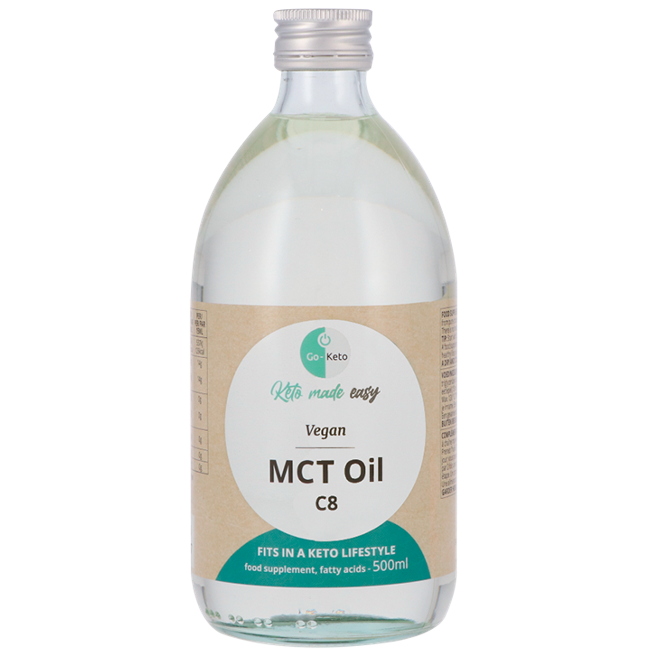 Go-Keto MCT-Olie Pure C8 – 500 ml
