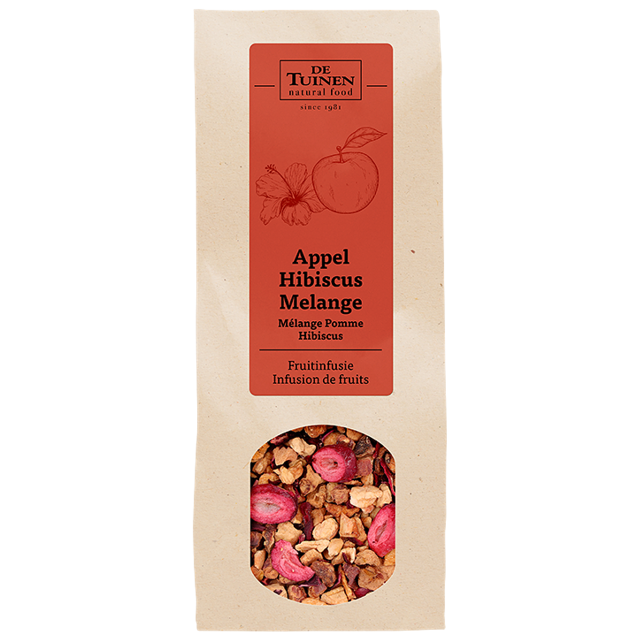 De Tuinen Fruitinfusie Appel Hibiscus Melange - 100g