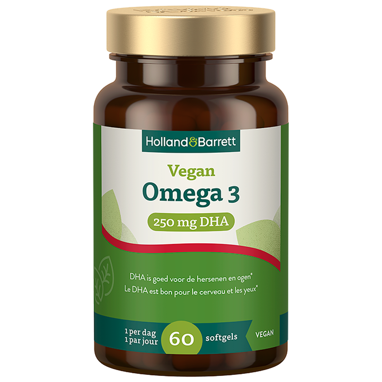 Holland & Barrett Vegan Omega 3 250mg DHA - 60 softgels