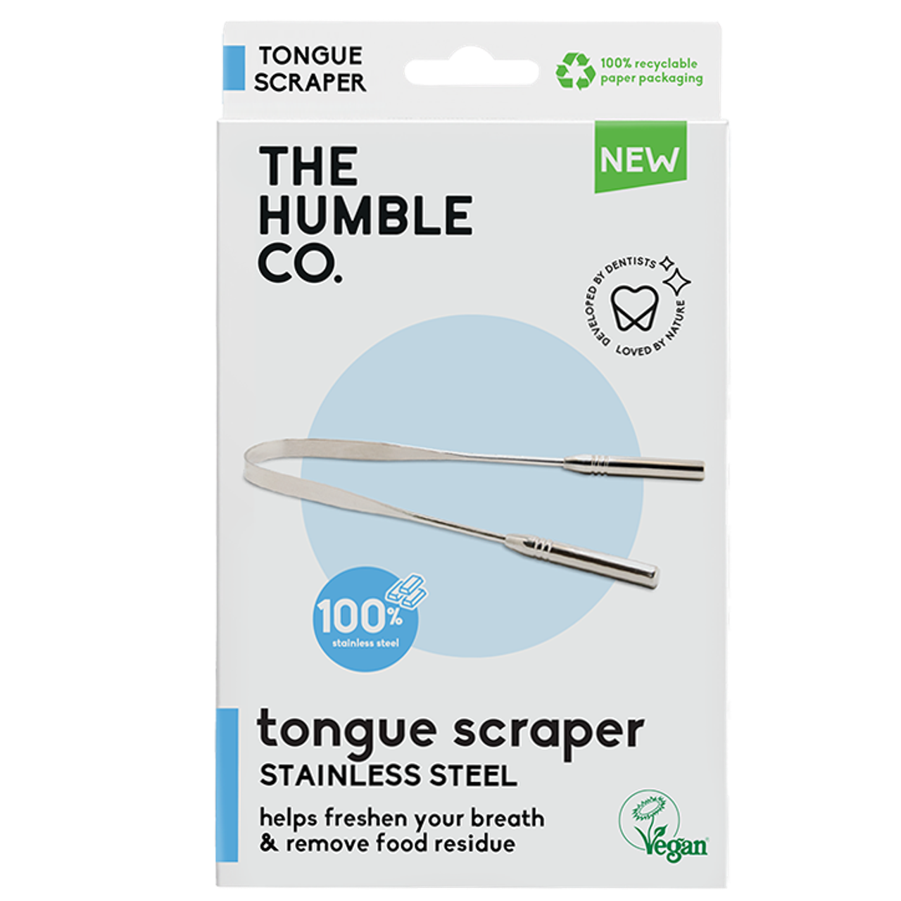 The Humble Co Stalen Tongschraper - 1 stuk