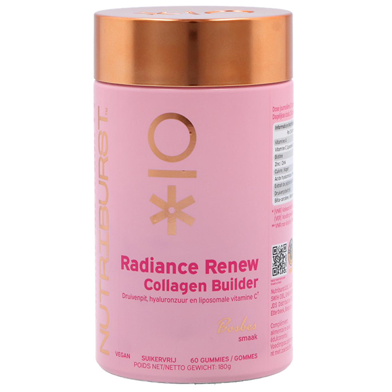 Nutriburst Radiance Renew Collagen Builder + Bèta-caroteen - 60 gummies