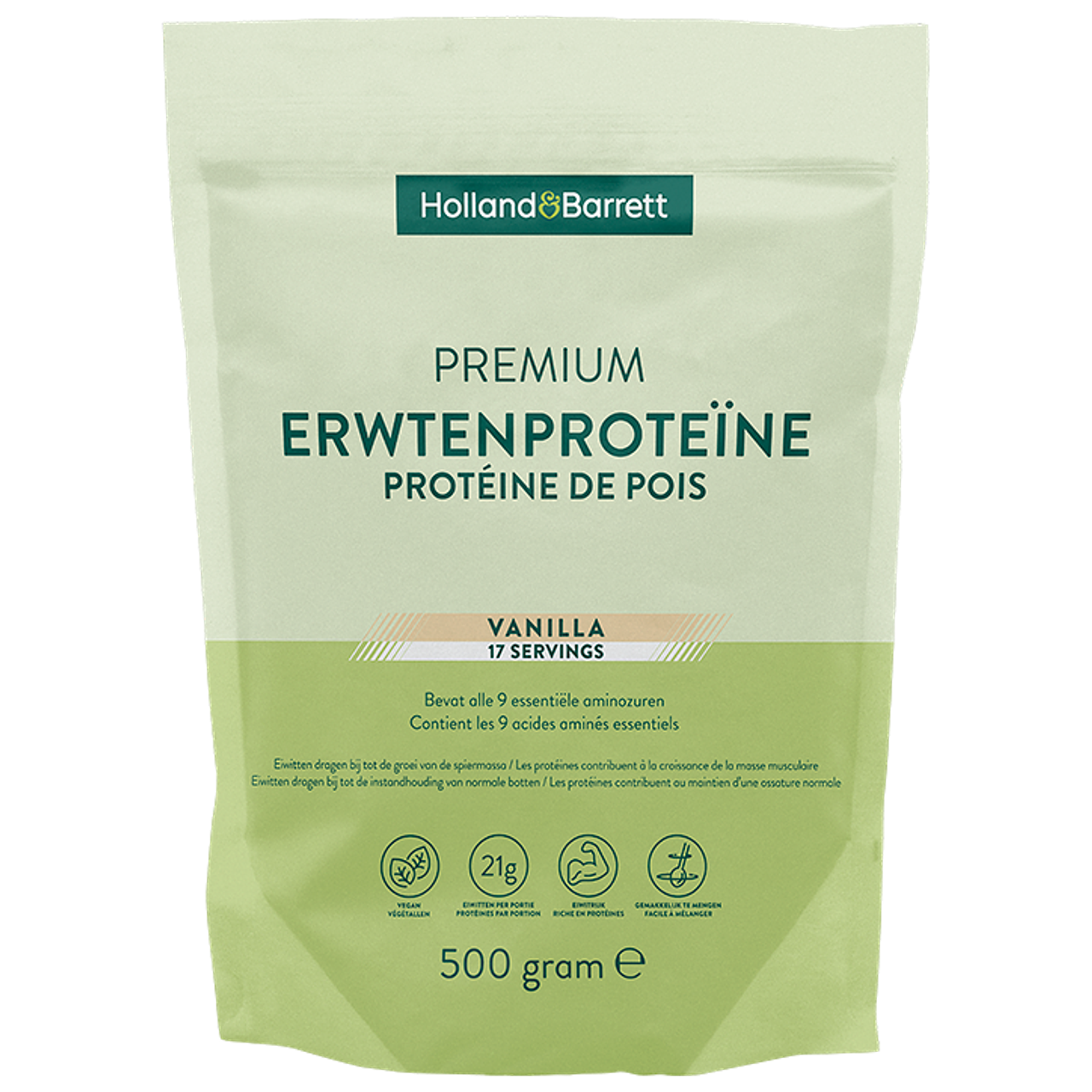 Holland & Barrett Premium Erwtenproteïne Vanille – 500g