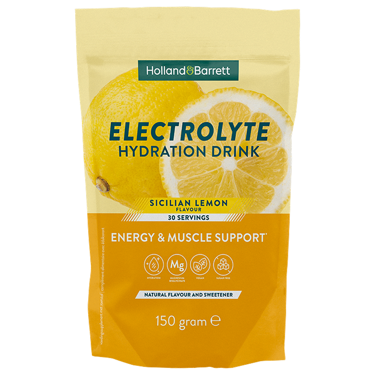 Holland & Barrett Elektrolyten Hydration Drink Citroen – 150g (30 porties)