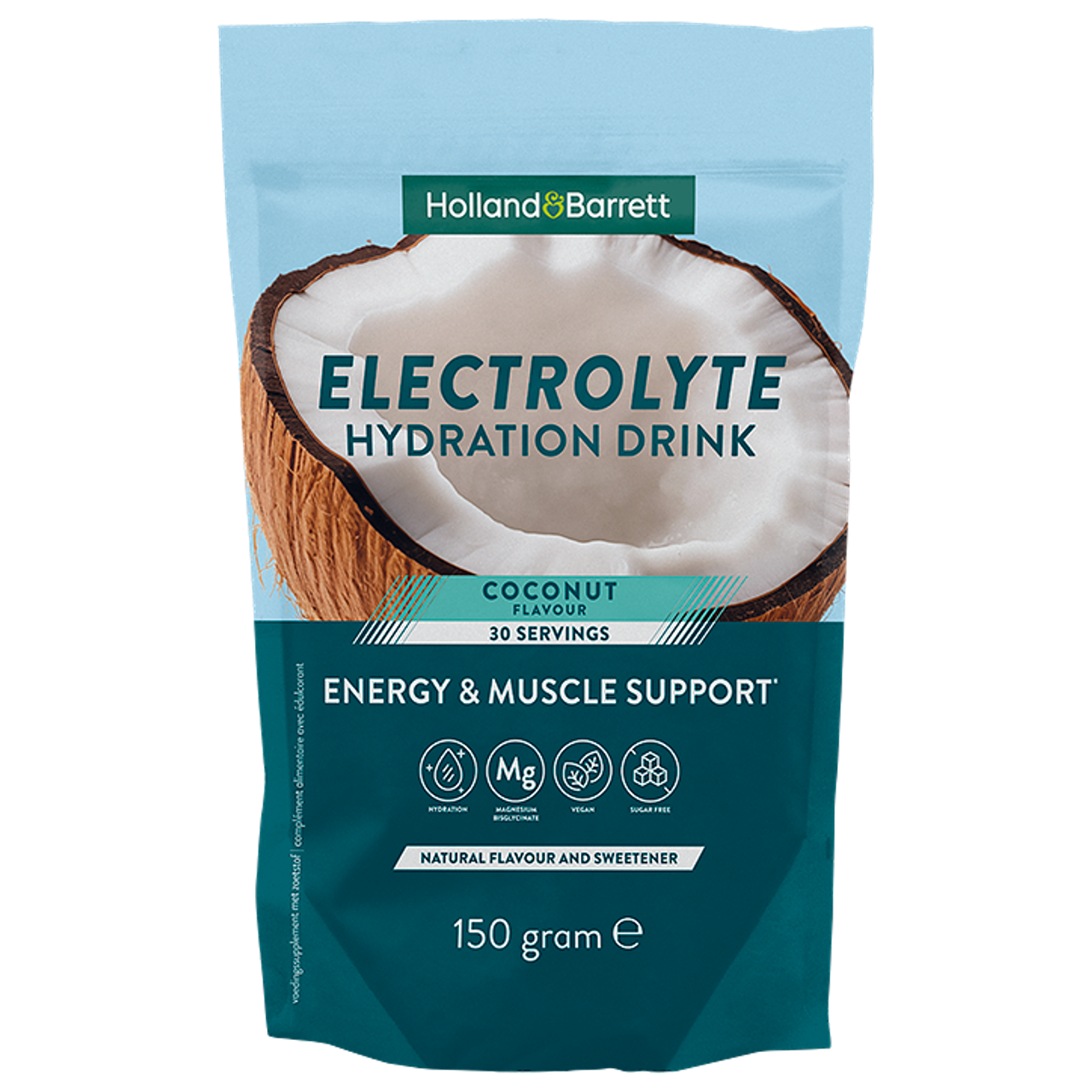 Holland & Barrett Elektrolyten Hydration Drink Kokos – 150g (30 porties)