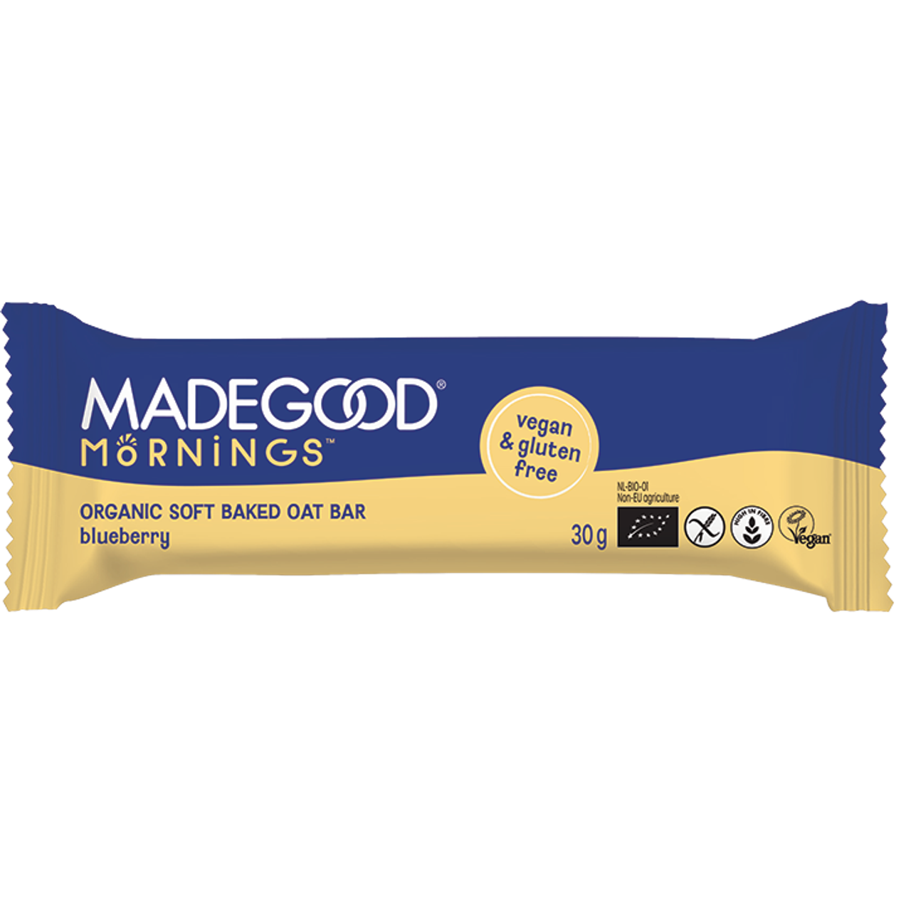 MadeGood Morning Soft Baked Oat Bar Blueberry BIO - 30g