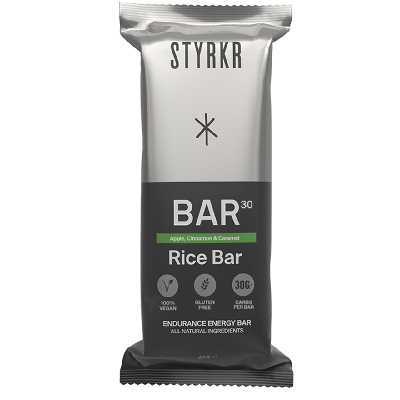 STYRKR BAR30 Rice Bar Apple, Cinnamon & Caramel - 44g