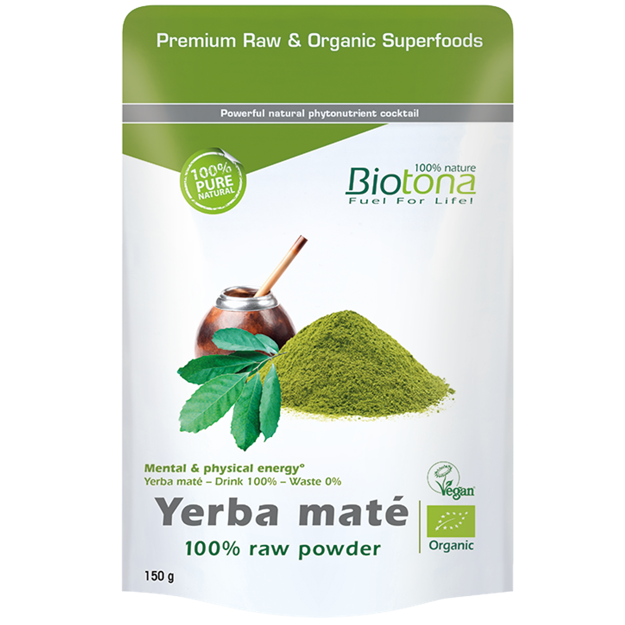 Biotona Yerba Maté 100% Raw Poeder - 150g