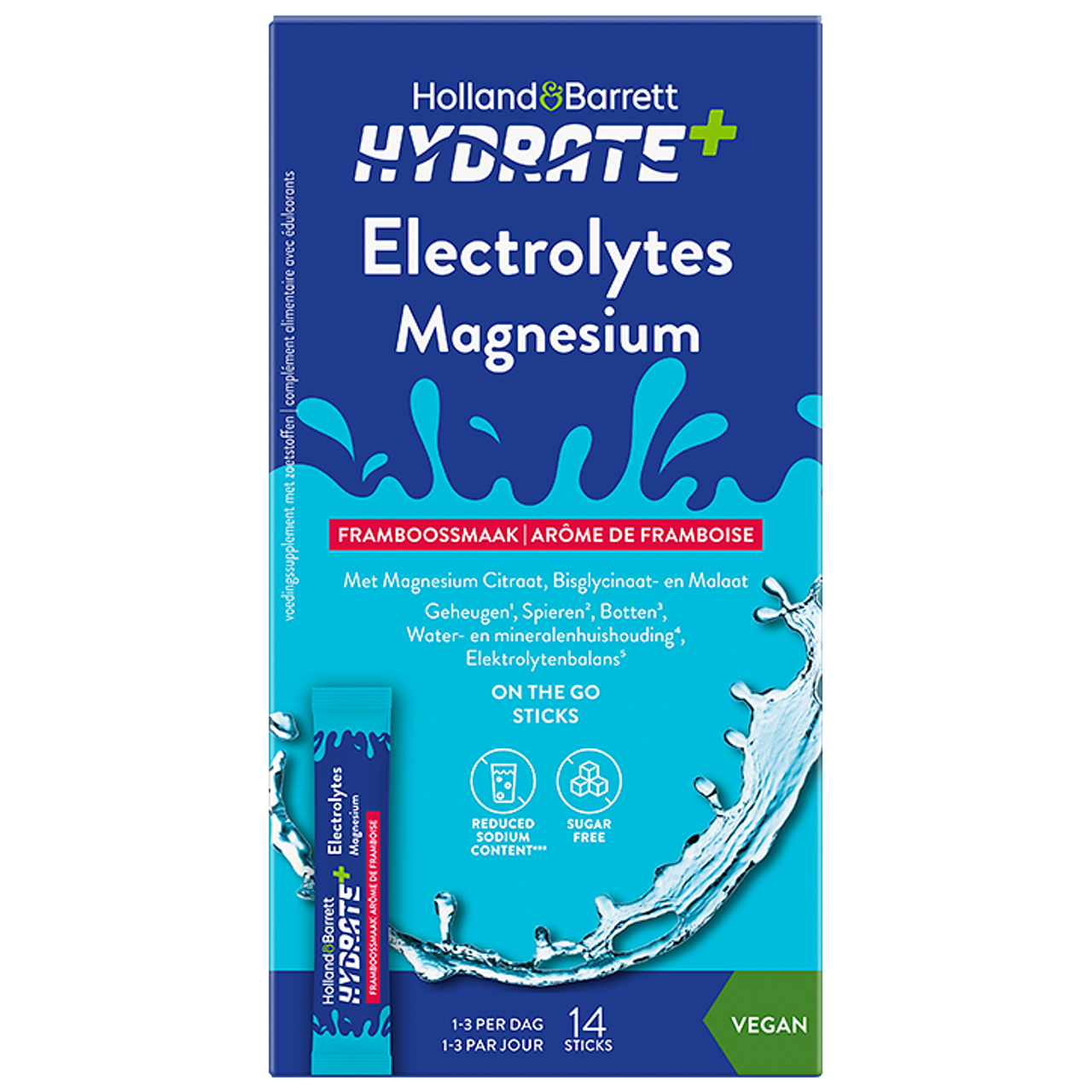 Holland & Barrett Hydrate+ Elektrolyten Magnesium - 14 sticks