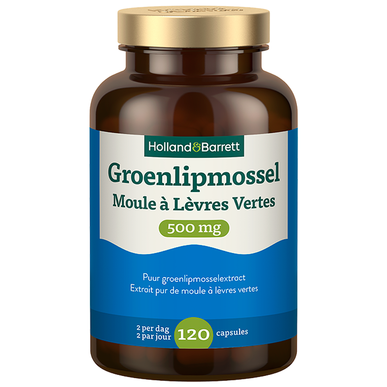 Holland & Barrett Groenlipmossel 500 mg - 120 capsules