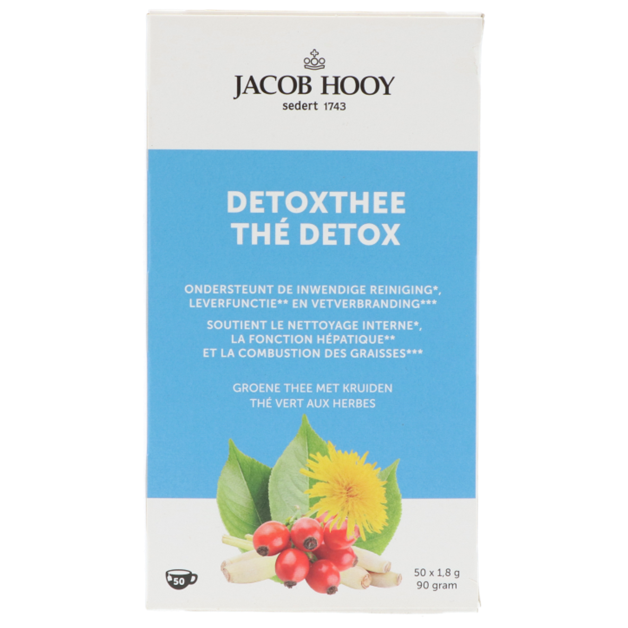 Jacob Hooy Detoxthee - 50 theezakjes