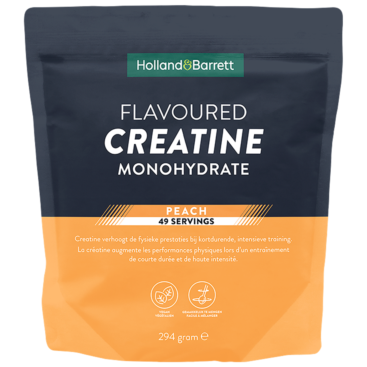 Holland & Barrett Flavoured Creatine Monohydraat Peach - 294g