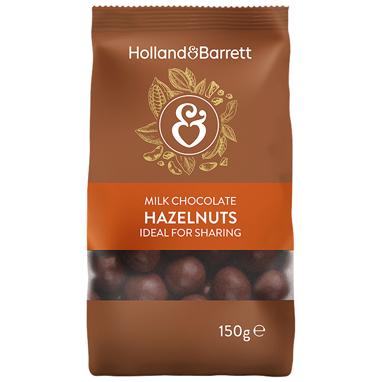 Holland & Barrett Milk Chocolate Hazelnuts - 150g