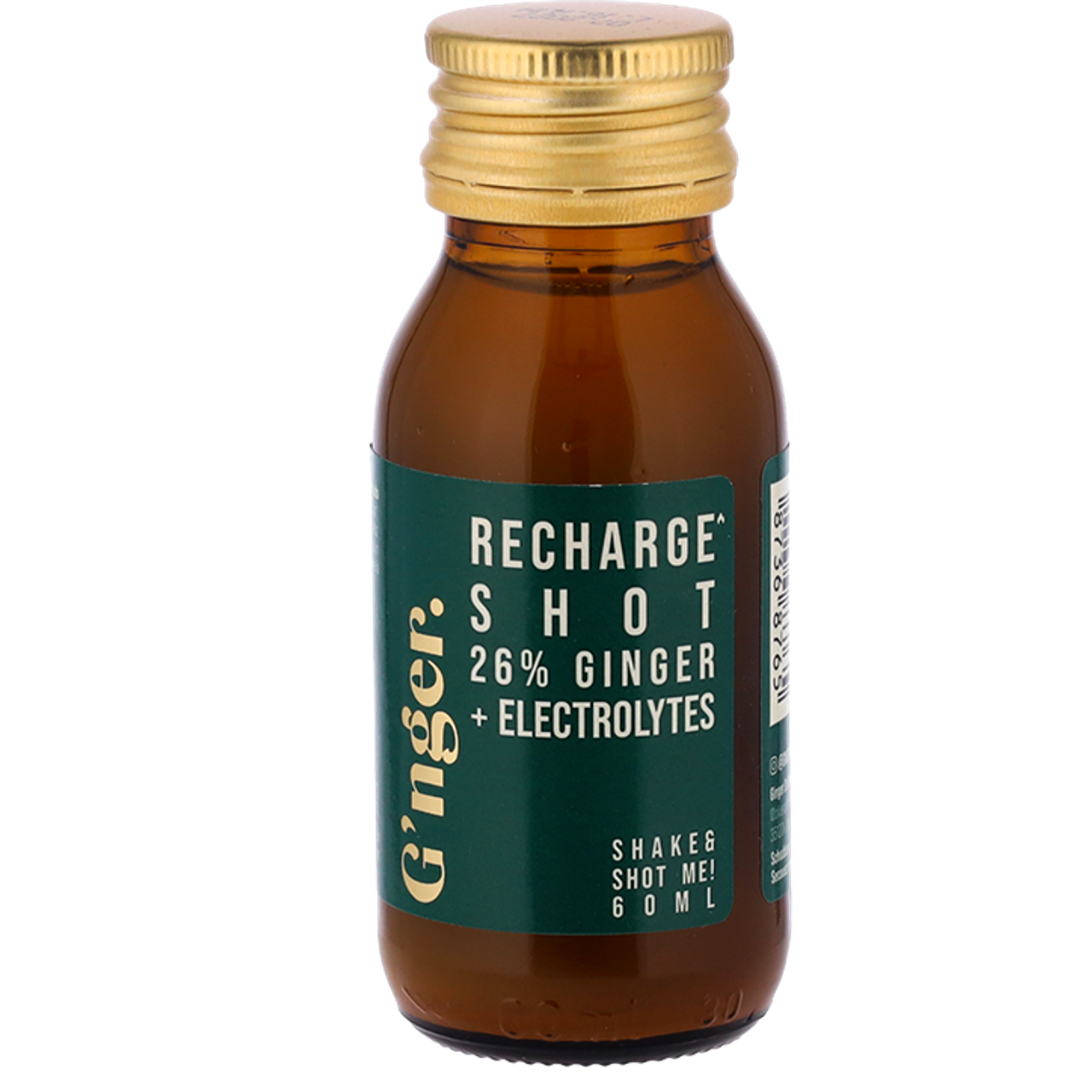 G’nger Recharge Shot 26% Gembersap + Elektrolyten - 60ml