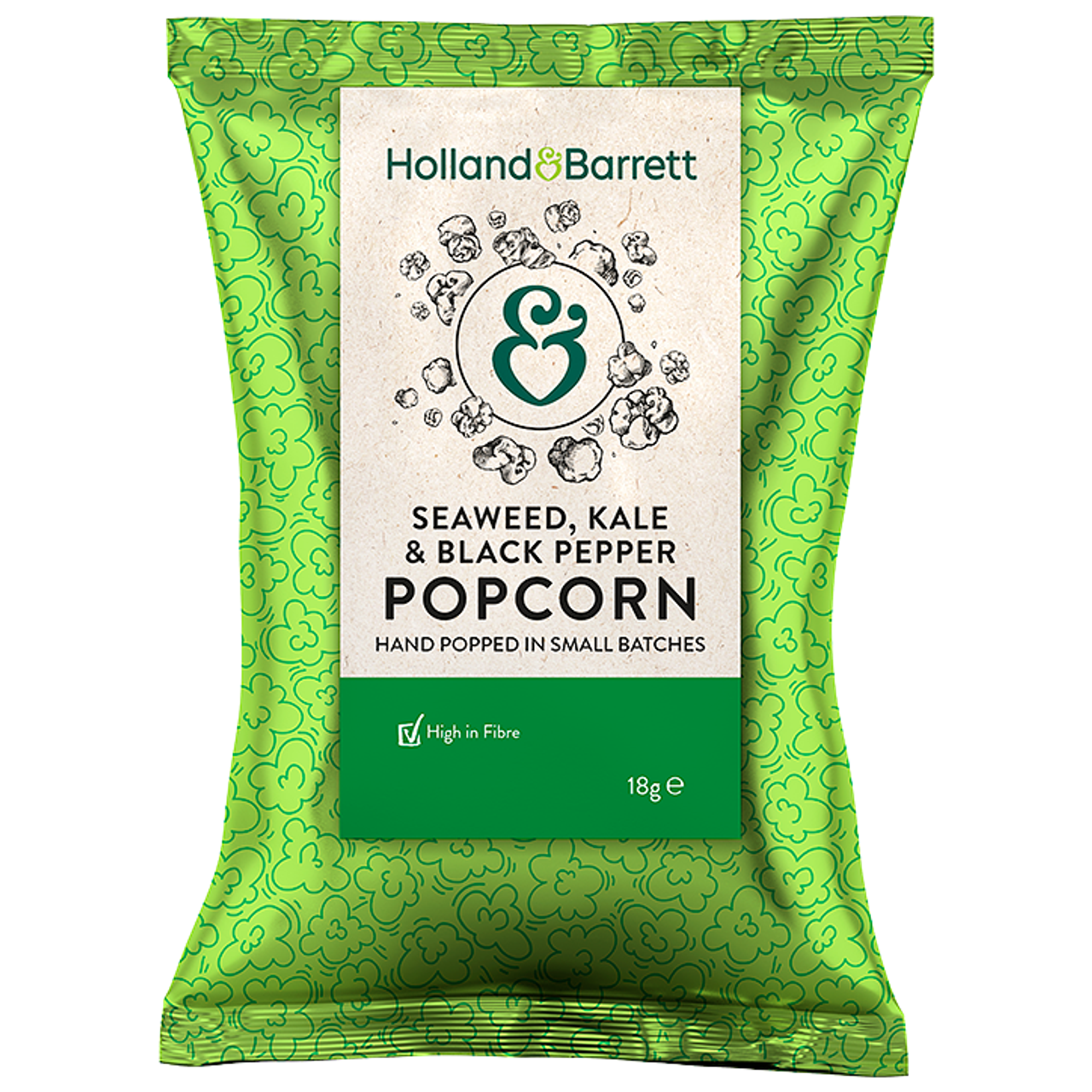Holland & Barrett Seaweed, Kale & Black Pepper Popcorn - 18g