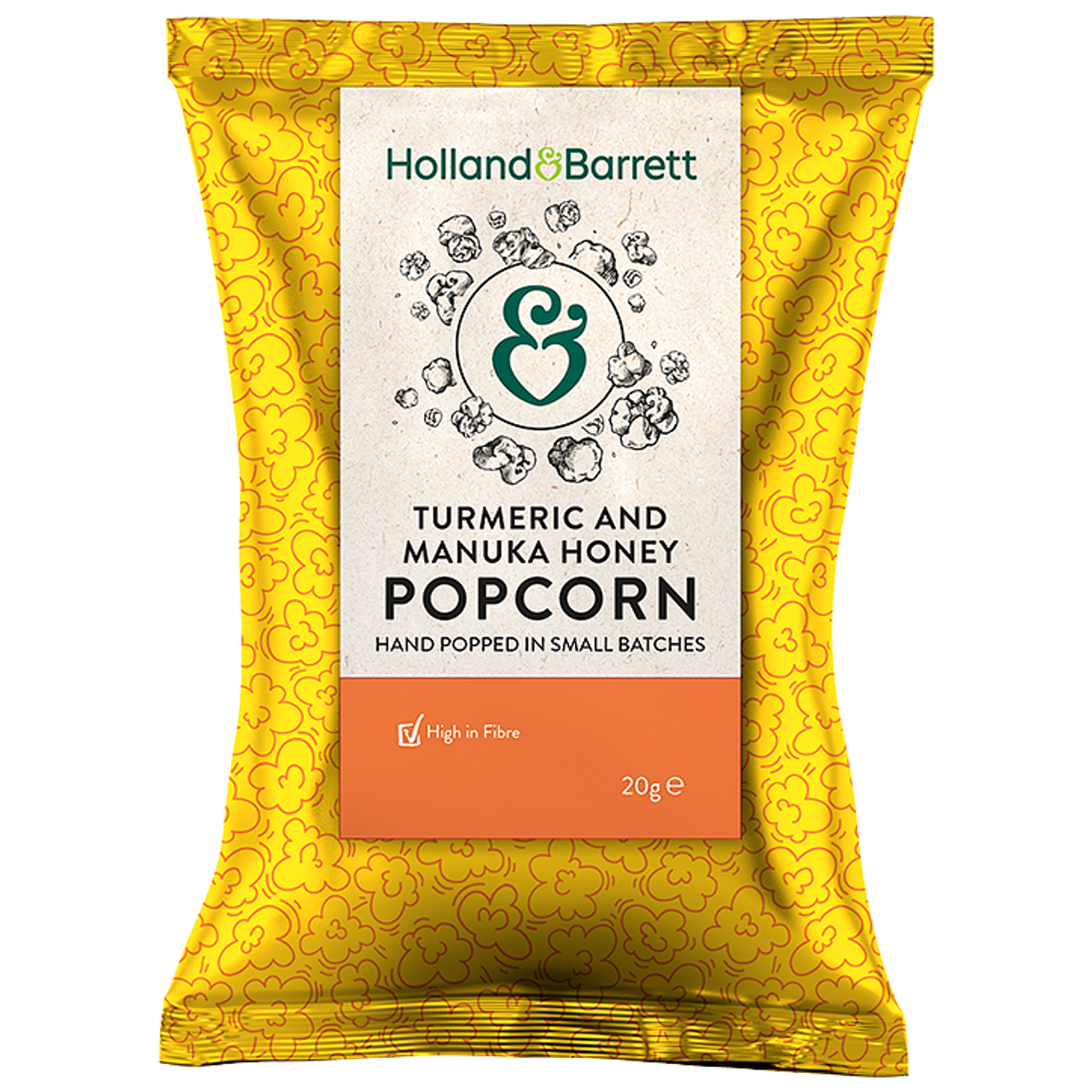 Holland & Barrett Turmeric & Manuka Honey Popcorn - 20g