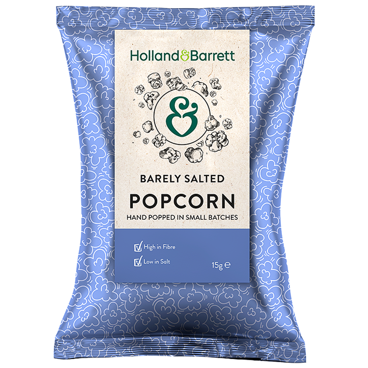 Holland & Barrett Barely Salted Popcorn - 15g