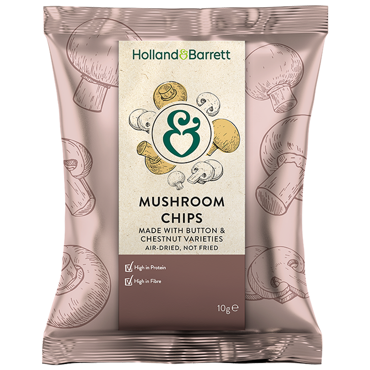 Holland & Barrett Mushroom Chips - 10g