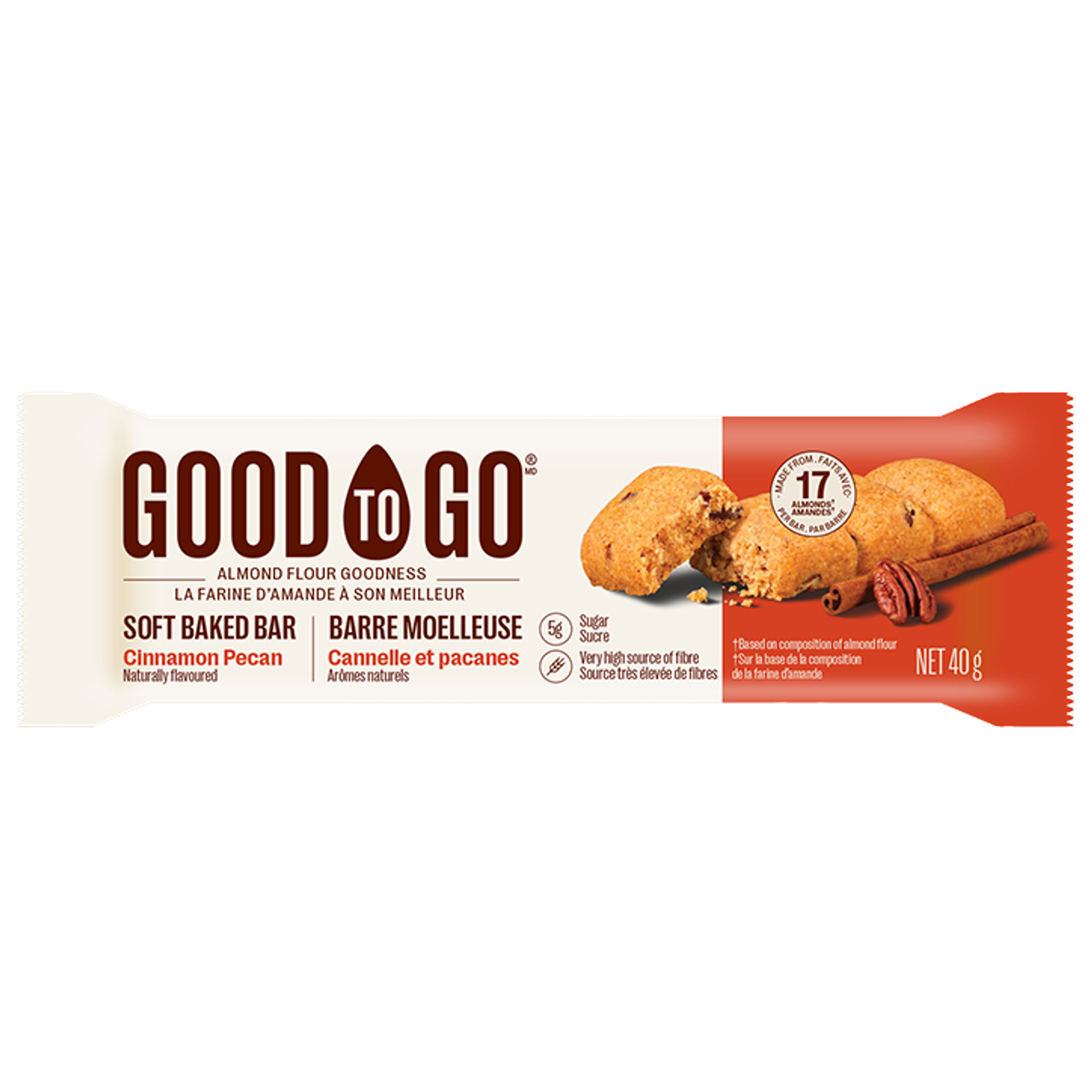 Good To Go Soft Baked Bar Cinnamon Pecan - 40g
