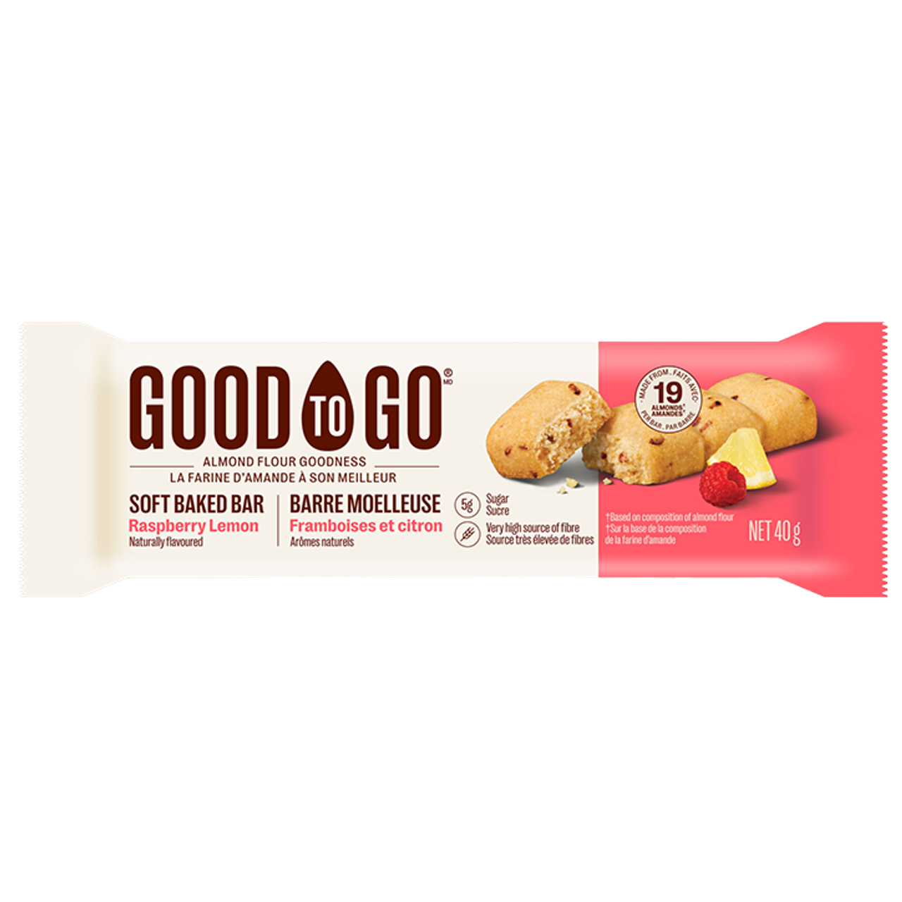 Good To Go Soft Baked Bar Raspberry Lemon - 40g