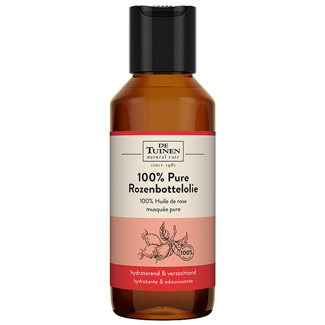 De Tuinen Rozenbottelolie puur - 100 ml