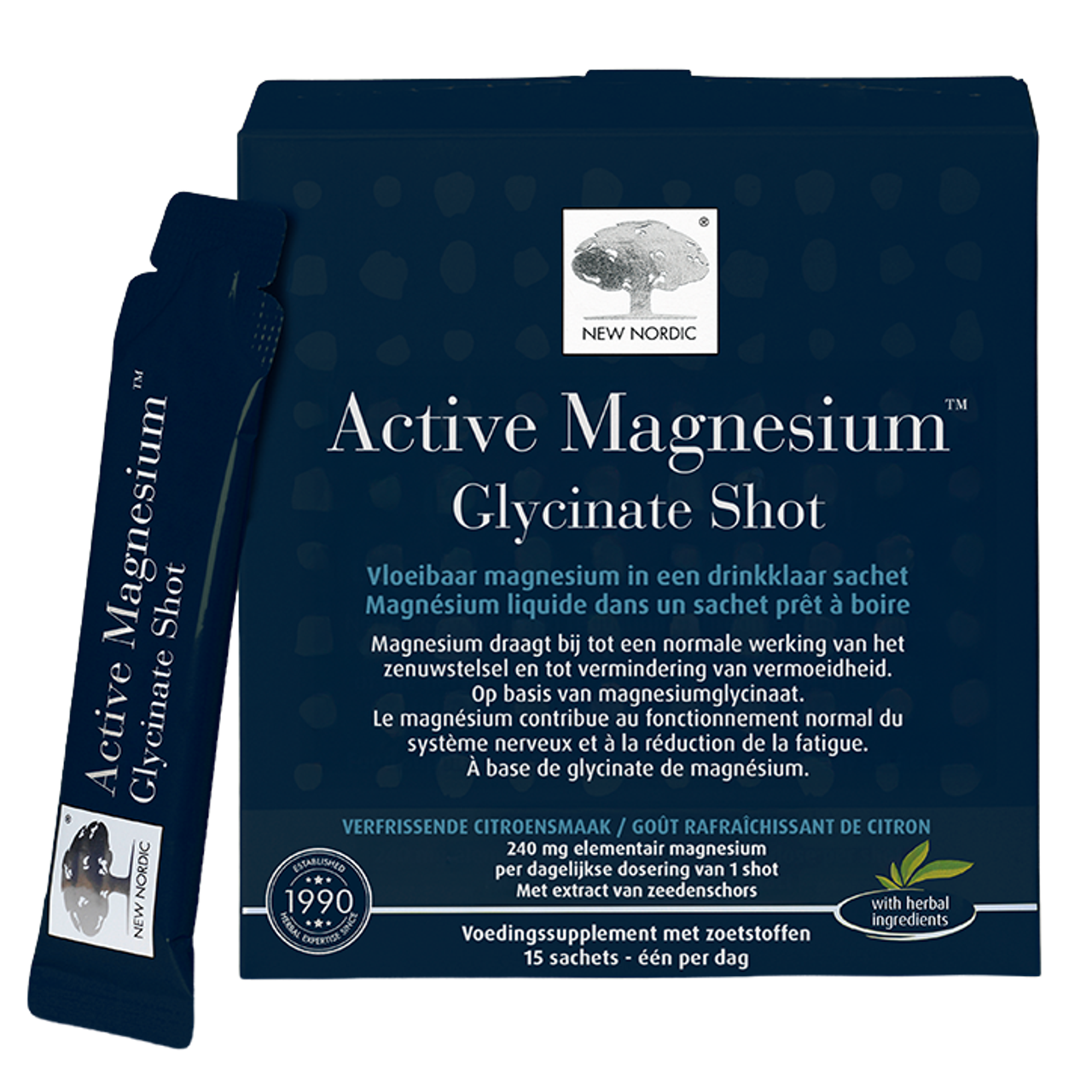 New Nordic Active Magnesium Glycinate Shot - 15 sachets