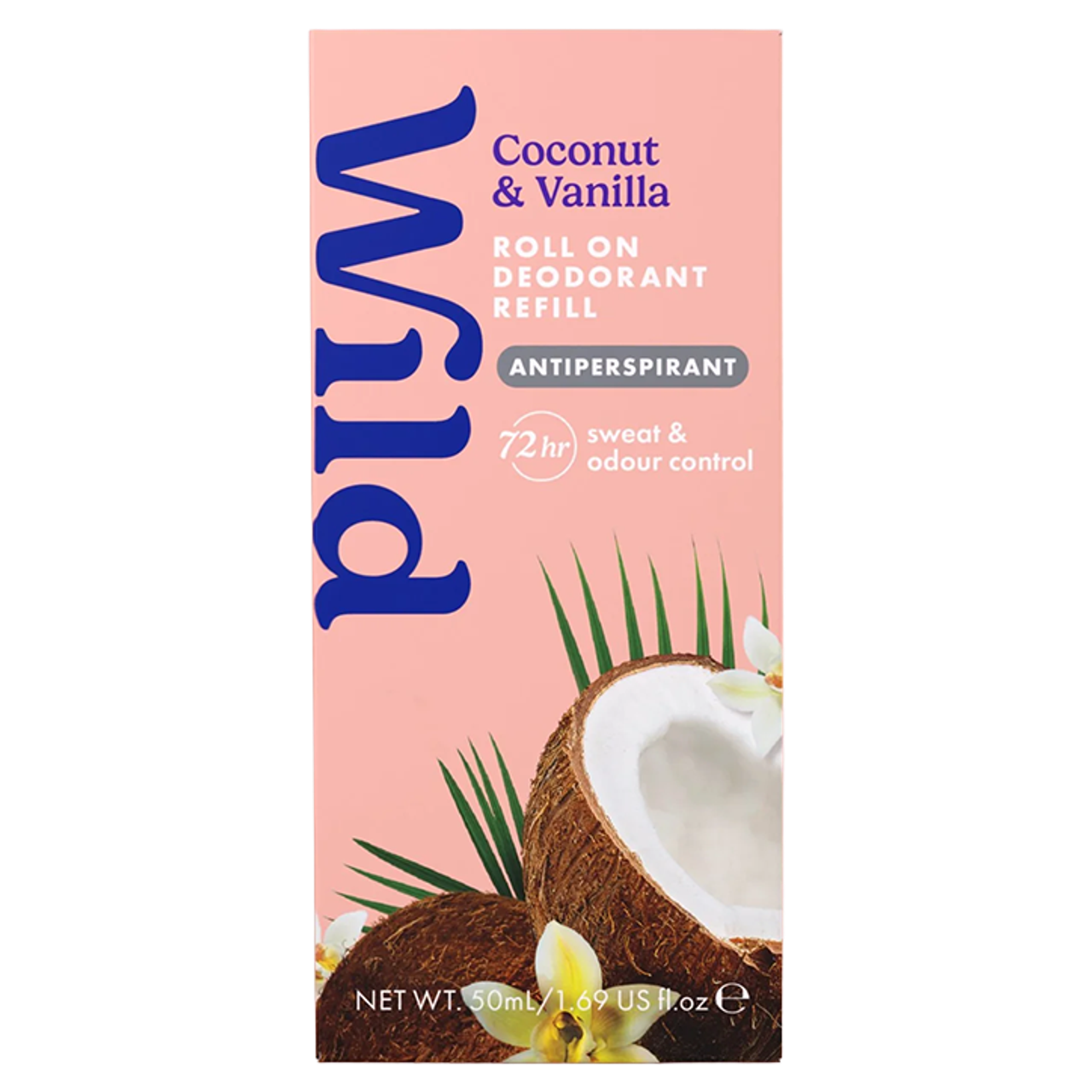 Wild Navulling Roll-on Deodorant Antitranspirant Kokos & Vanille - 50ml