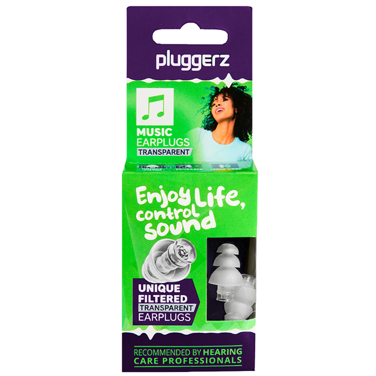 Pluggerz Transparent Music Earplugs – 1 set