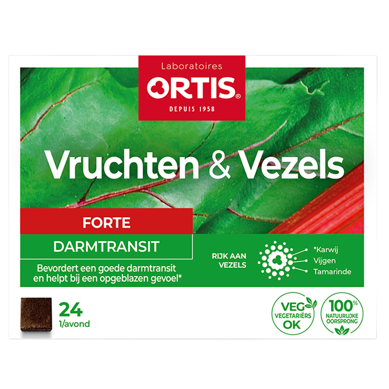 Ortis Vruchten & Vezels Forte - 24 blokjes