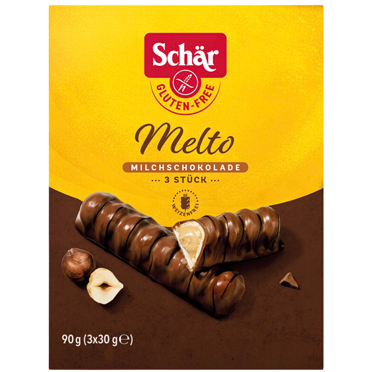 Schär Melto Chocoladereep Glutenvrij - 3x30g
