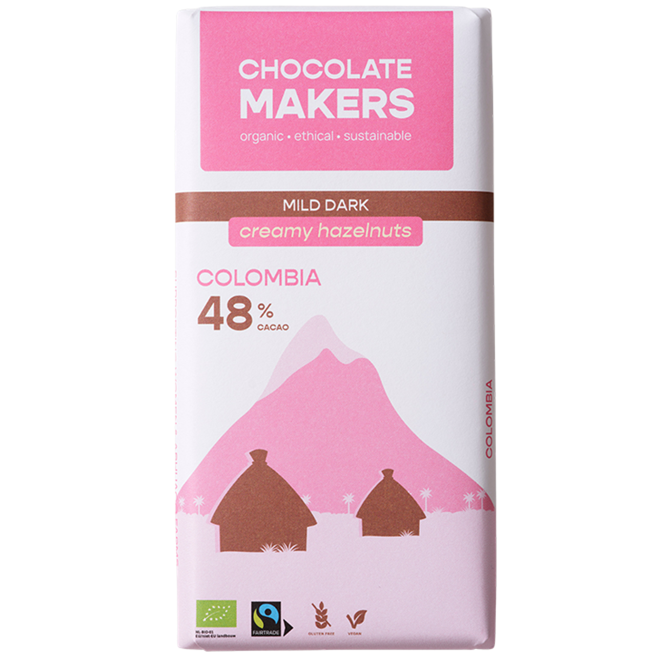 Chocolatemakers Mild Dark Creamy Hazelnuts Colombia 48% - 80g