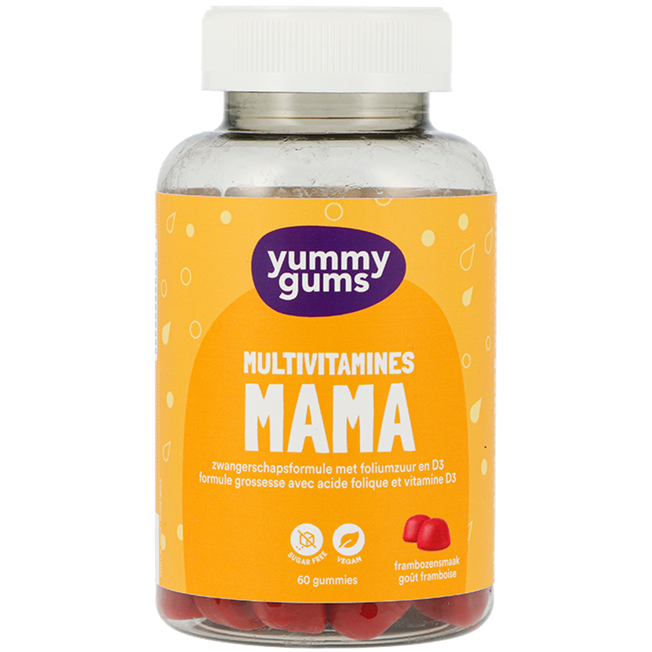Yummygums Mama Multivitamine Framboos - 60 gummies