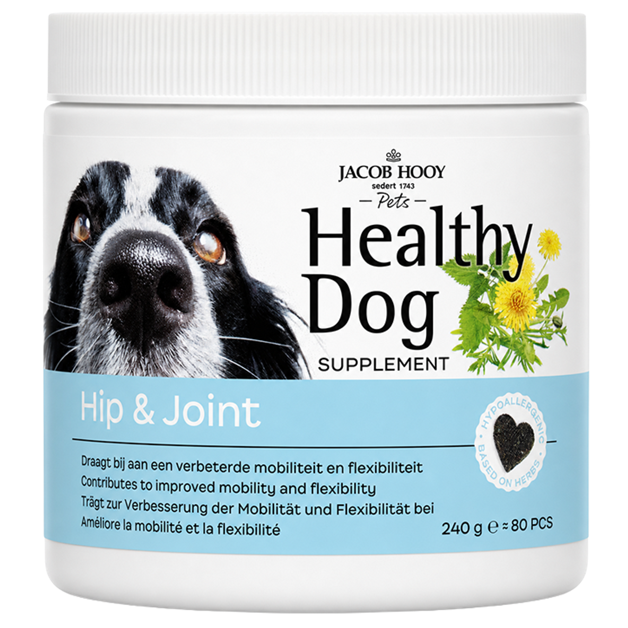 Jacob Hooy Pets Healthy Dog Hip & Joint - 80 stuks