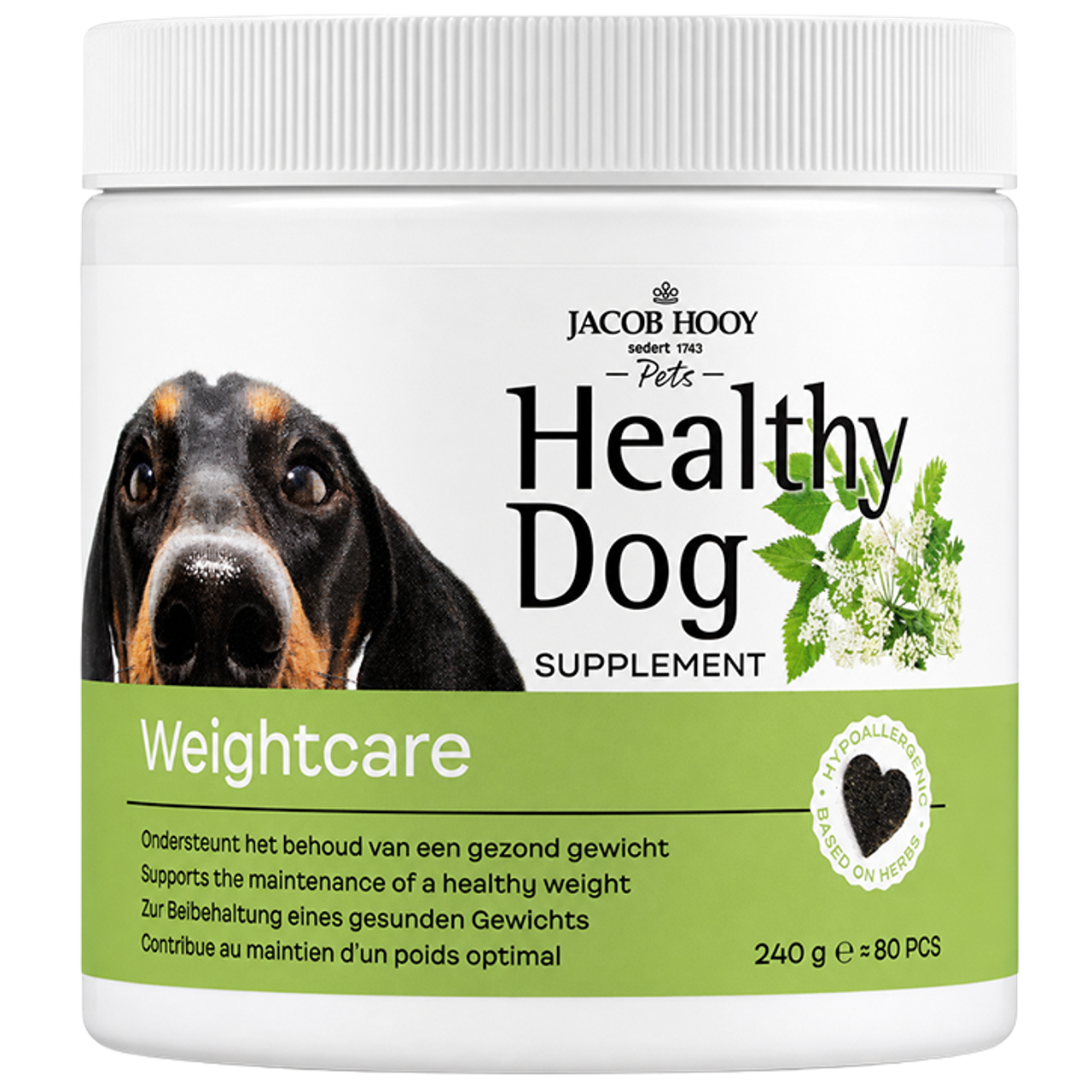 Jacob Hooy Pets Healthy Dog Weightcare - 80 stuks