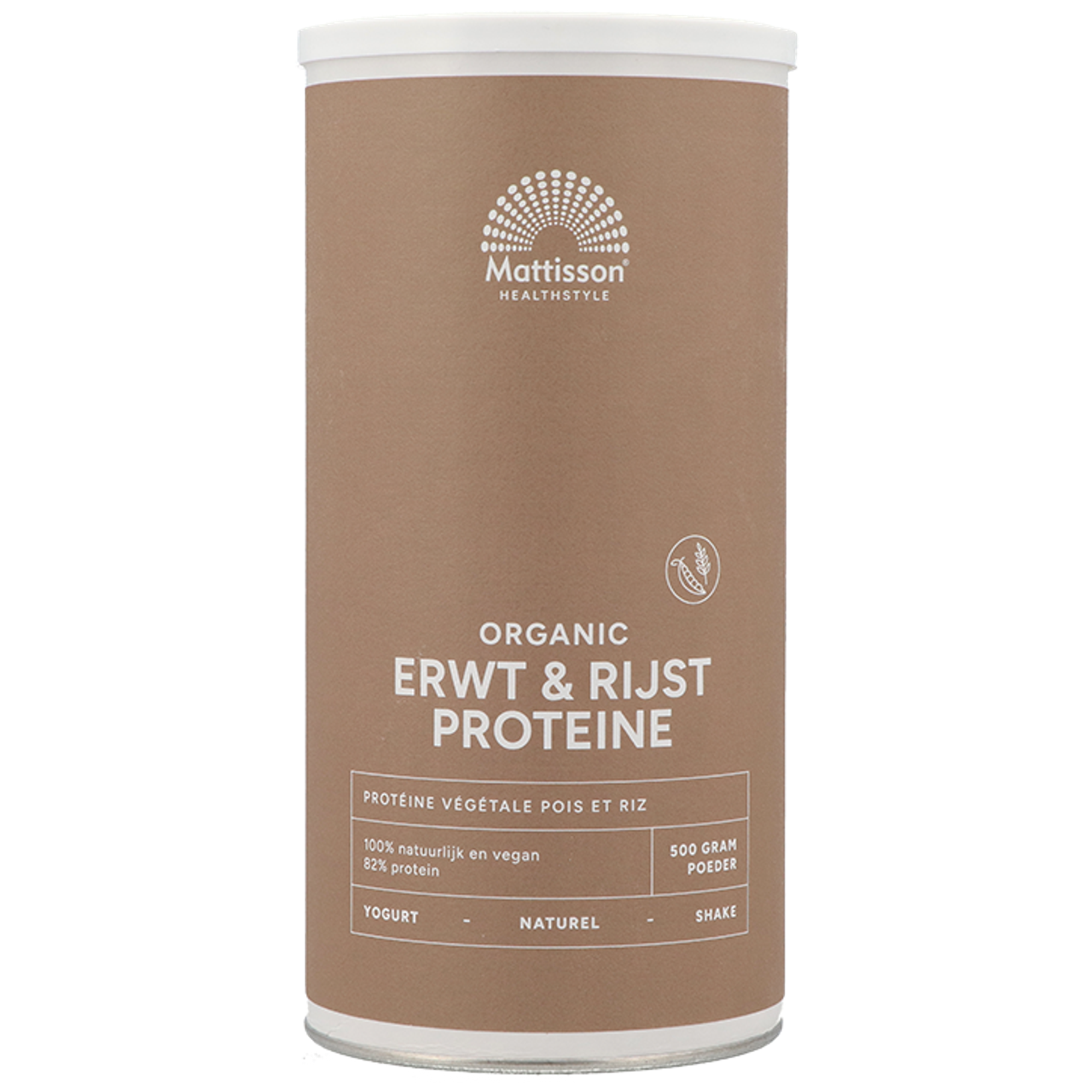 Mattisson Organic Vegan Protein Erwten & Rijst Naturel - 500g