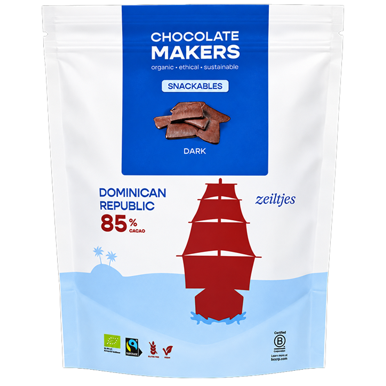 Chocolatemakers Zeiltjes Puur 85% - 100g