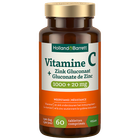 Holland & Barrett Vitamine C 1000mg + Zink Gluconaat 20mg - 60 tabletten image 1