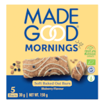 MadeGood Morning Soft Baked Oat Bars Blueberry - 5 x 30g