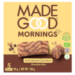 MadeGood Morning Soft Baked Oat Bars Chocolate Chips - 5 x 30g