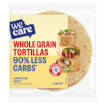 WeCare Lower Carb Volkoren Tortilla Wraps - 4 x 40g