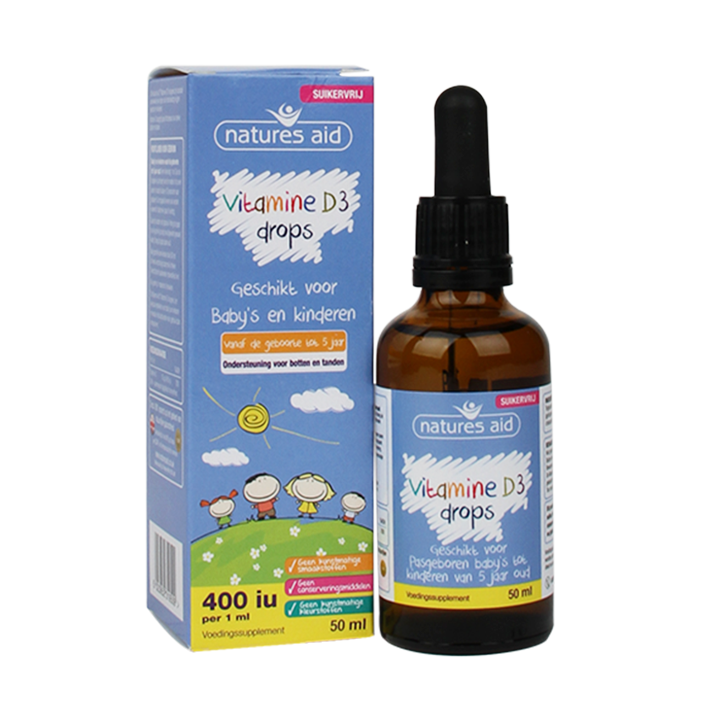 Natures Aid Vitamine D3 Drops Baby's & Kids (50ml)