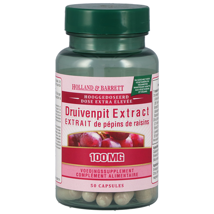Holland & Barrett Druivenpit Extract, 100mg - 50 capsules-1